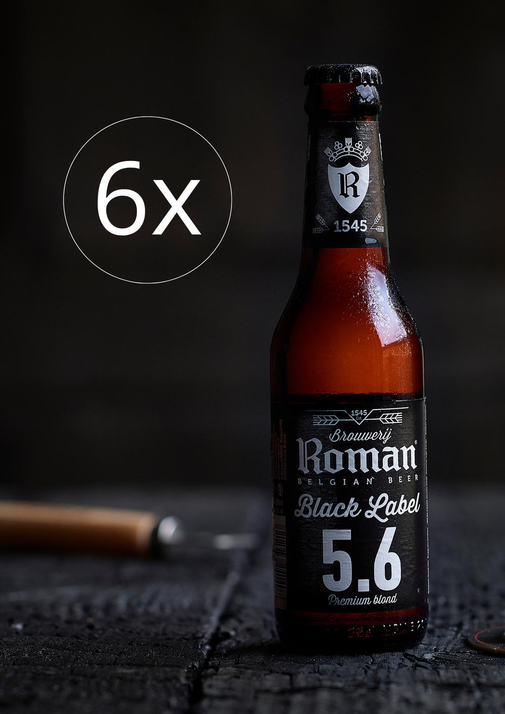 Roman Black Label glutenvrij bier (6 x 25cl)