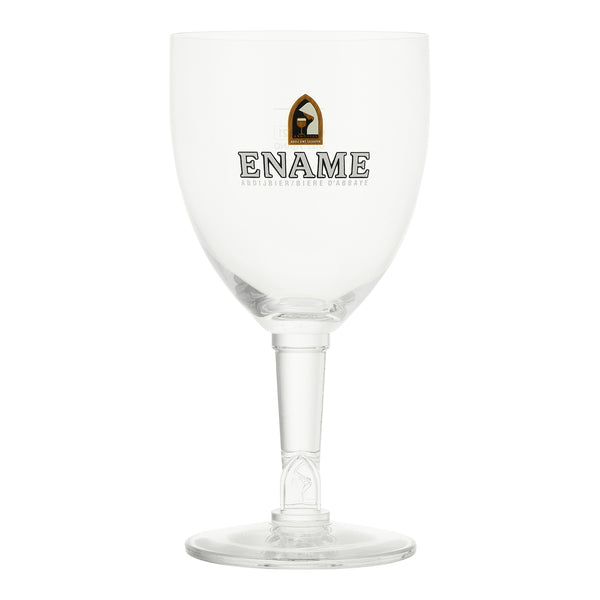 Set van 6 Ename bierglazen van 33cl met gegraveerde nis, ideaal voor het genieten van een frisse Ename.