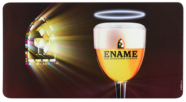 Ename toogmat met Ename-logo, ideaal voor glazen