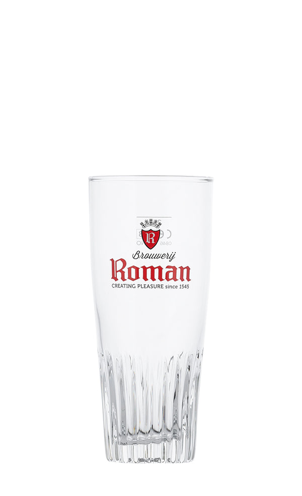 Roman pils glas 'ribbel' van 25cl,  ideaal voor het serveren van Roman Pils.