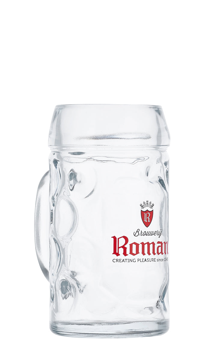 Roman bierpot van 50cl met handig oor, ideaal voor het drinken van Roman Pils.