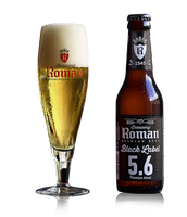 Roman Black Label, gebrouwen door Brouwerij Roman, bekend om traditionele Belgische bieren